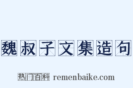 魏叔子文集造句是什么意思的图片